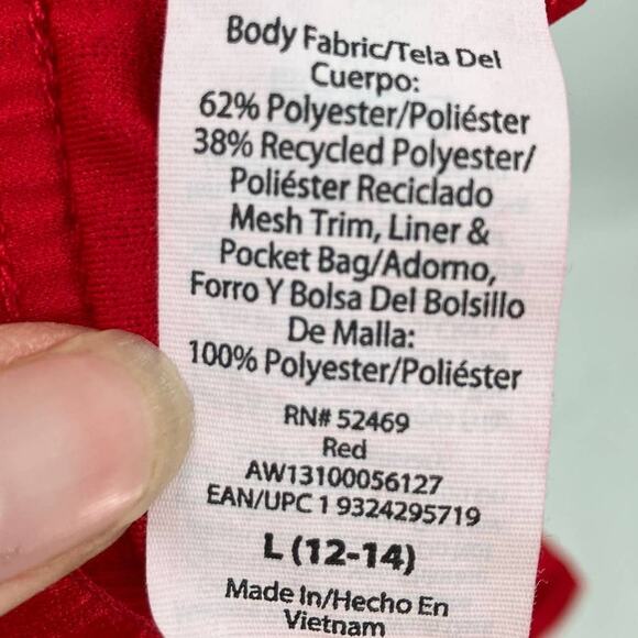 Athletic Works Red Vented Pockets Built In Underwear Lightweight Running Shorts - Picture 4 of 8